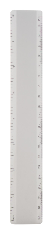 Règle en aluminium argenté - 20 cm - légère de 15 gr_0