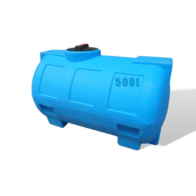 Réservoir eau de pluie PE type CHO 500L - bleu - Polyéthylène - non enterrable_0
