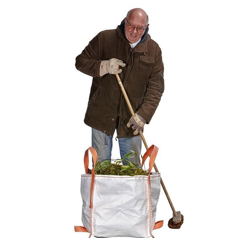 Sac de jardin blanc 90L - Mini big bag 45x45x45cm - Polypropylène haute qualité - 500kg de charge utile_0