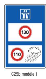 Panneau de signalisation d'indication type c25b modèle 1_0