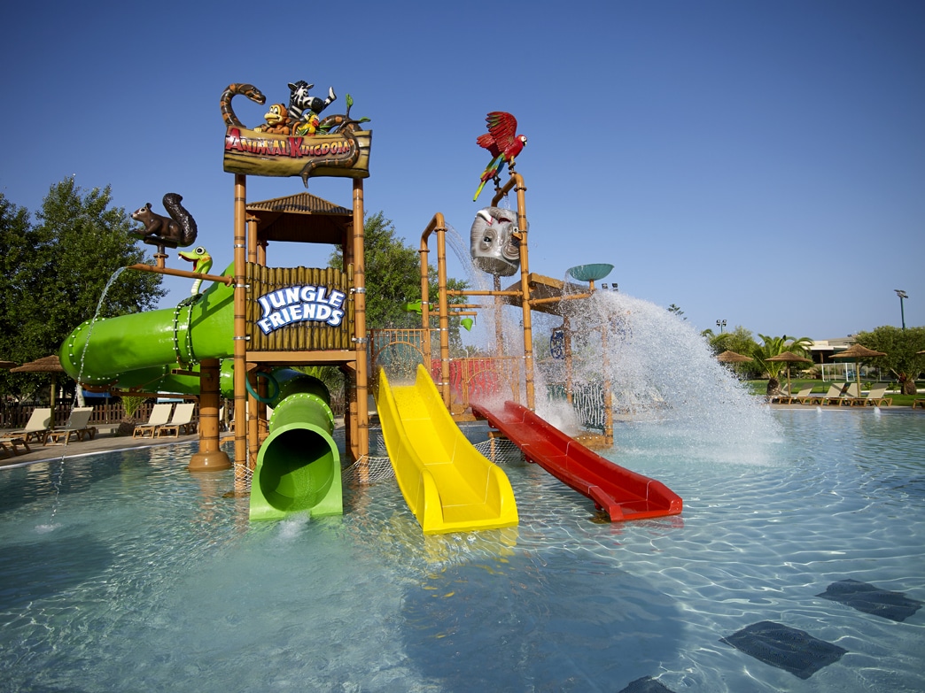 Structure de jeux aquatiques - ARWAPS5B - Hauteur 9 m - Toboggans jusqu'à 2,4 m_0