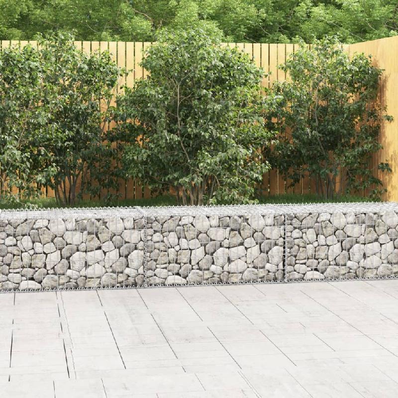 Vidaxl mur en gabion avec couvercles acier galvanisé 300 x 50 x 50 cm 143591_0