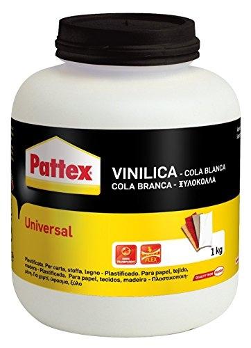 Pattex 1715111 - Colle vinylique universelle 1 kg - Lot de 12 pièces - Séchage rapide et transparent_0