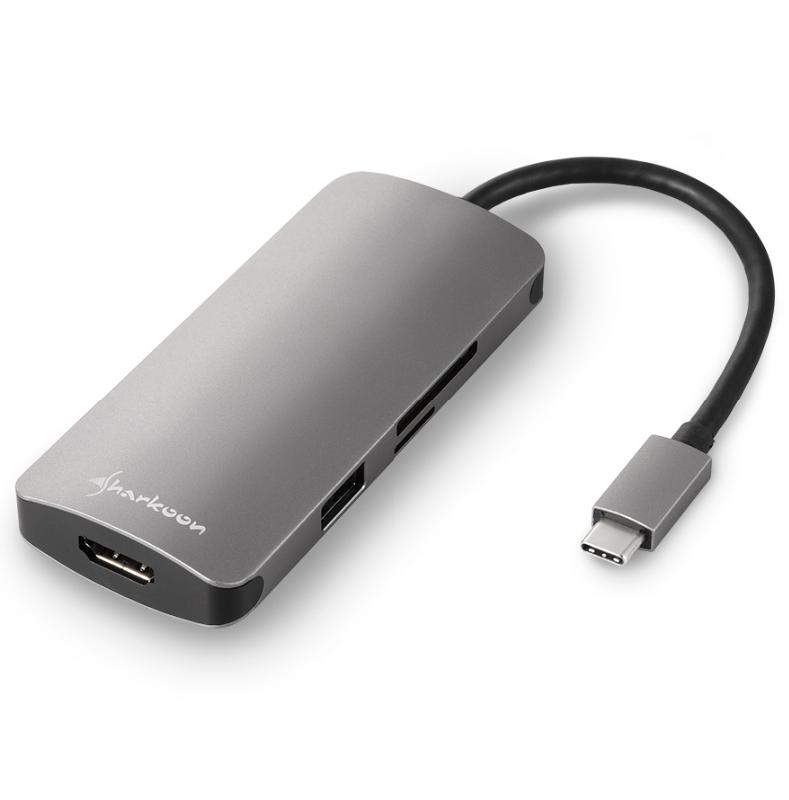 SHARKOON ADAPTATEUR MULTIPORT USB 3.0 TYPE C 4044951026715_0