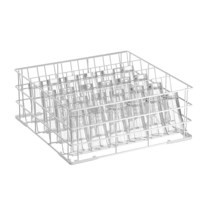 ​​​​​​​Casier à verres (L)500 x (P)500 x (H)205 mm en acier revêtu blanc_0