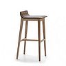Alki - tabouret de restaurant Laia - bois chêne massif - assise en tissu ou cuir - hauteur assise 80 cm_0
