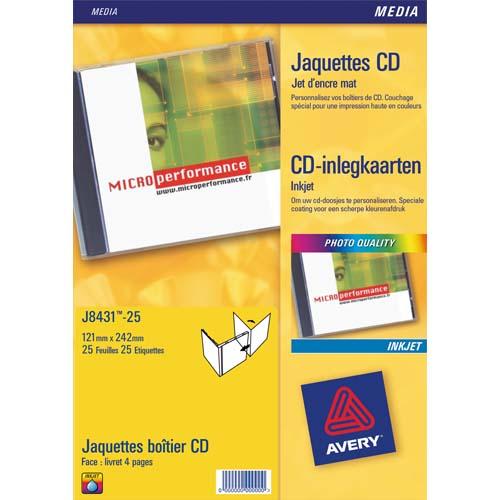 Avery boîte de 50 étiquettes laser monochrome pour cd et dvd l7676-25_0