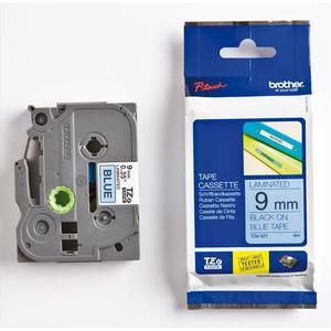 Brother ruban pour ptouch laminé 9mmx8m noir/ bleu tze521_0