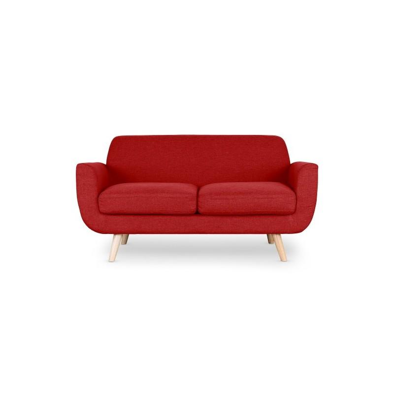 Canapé 2 places scandinave Miramas 160cm rouge - Design nordique - Paris Prix_0