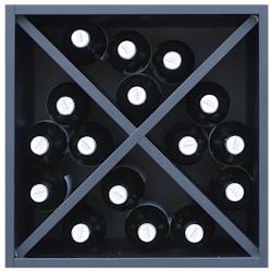 Casier en bois massif pour 16 bouteilles de vin - Série Merlot 610016 - noir_0