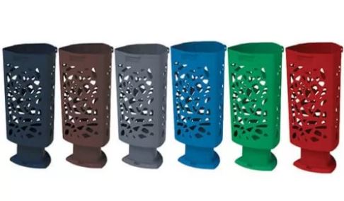 Corbeille publique Scuderia - plastique - Polyéthylène haute densité - 57,5 litres - anti-UV et anti-graffitis_0
