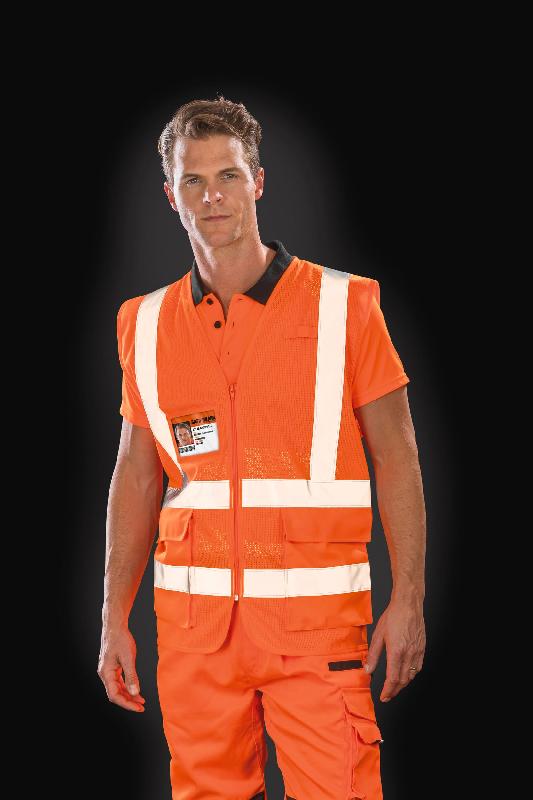 Gilet de sécurité en maille - Réf: R479X - Polyester, bandes réfléchissantes et poches multifonctions_0