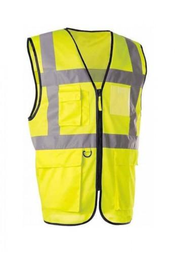 Gilet multipoche haute visibilité GARA - bandes rétro-réfléchissantes - tailles L à 2XL_0