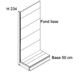 Gondole métallique de départ h.234x100x50 fond lisse_0
