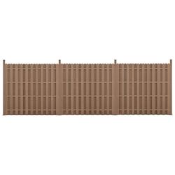 Helloshop26 - kit de 3 clôtures barrière brise vue brise vent bois composite (WPC) brun 185 x 562 cm 03_0006605 - 3001825082728_0