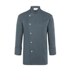 KARLOWSKY - Veste de cuisine homme manches longues - Anthracite - Taille 52 - Coupe standard - Boutons-pressions - Lavage industriel_0