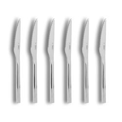 Ogo Living - Lot 6 Couteaux A Steak Nature 21.5cm En Acier Inoxydable - 3256391037607_0