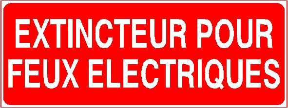Panneau de signalisation - extincteur pour feux electriques_0