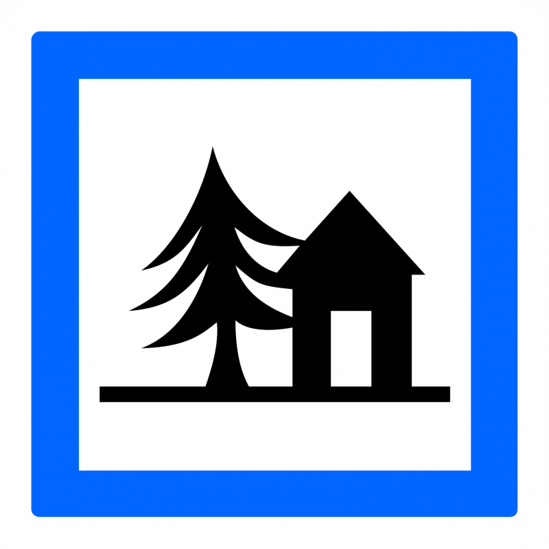 Panneau services auberge de jeunesse CE5a - signalisation routière réglementaire_0