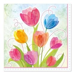 Papstar 20 Serviettes, 3 plis pliage 1/4 33 cm x 33 cm 