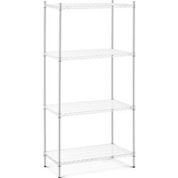 Royal Catering Metal Shelving Unit - 90 x 45 x 180 - 1,000 kg - with plastic mats - argenté acier 4062859004925_0