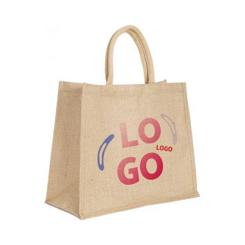 SAC CABAS EN JUTE PUBLICITAIRE 28 L - MARQUAGE MULTICOLORE