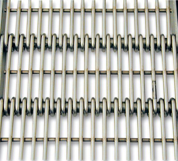 Type MG - bandes transporteuses métalliques Codina - maille à fil rond pliée en forme d'œillet_0