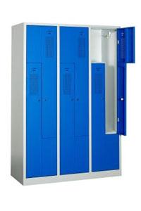 Vestiaire en L - Métallique monobloc - 2 portes en L - Largeur 400mm - Serrure à clé_0