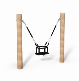 Balançoire Glion couleur brun pour aires de jeux - réf 8038420 - Hags - tranche d'âge 1-3 ans - scellement béton_1