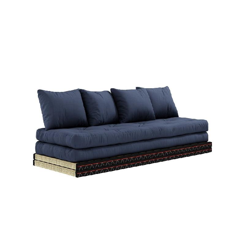 BANQUETTE FUTON TATAMI CHICO BLEU MARINE COUCHAGE 2 X 70*200 CM._0