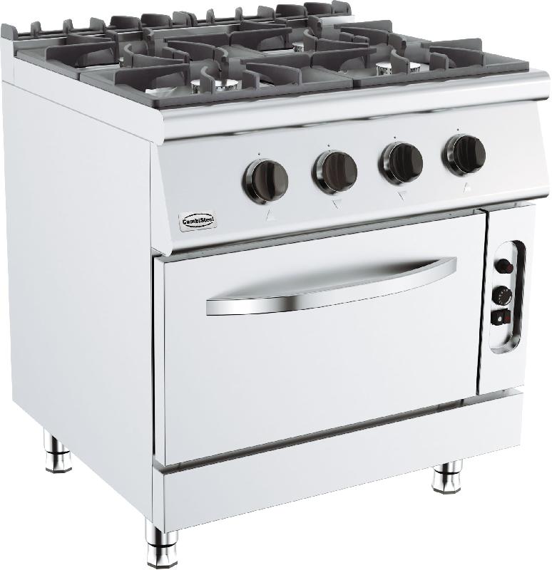 Cuisiniere a gaz 4 br. Avec four à gaz base 700 COMBISTEEL 7178.0415_0