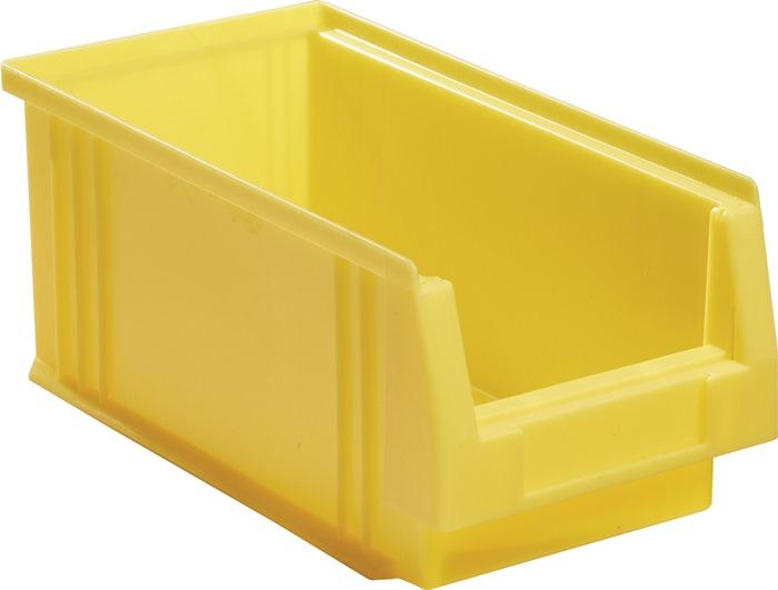 Boîte de rangement à  ouverture frontale PLK L290xl150xH125mm PP jaune LA-KA-PE_0