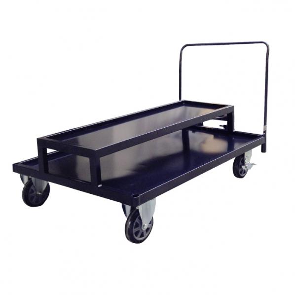 Chariot de transport pour poteaux - capacité 6 ou 9 poteaux - avec roulettes et poignée de poussée - Marque Rolléco_0