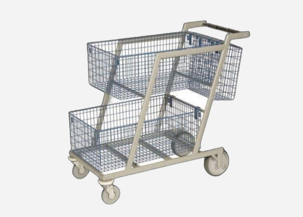 Chariot distribution courrier - 3 paniers gros volume - 150 kg - Référence : TR03M1601_0