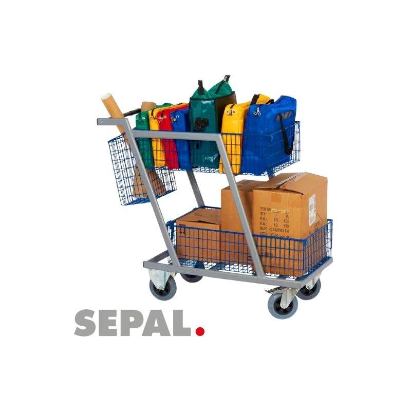 Chariot distribution courrier - sepal - 3 paniers gros volume - tr03m1601_0