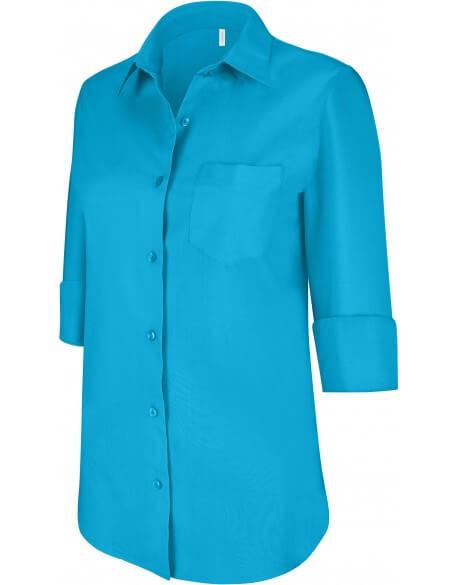 Chemise femme manches 3/4 - CHE0004 - entretien facile - tailles extrêmes disponibles_0