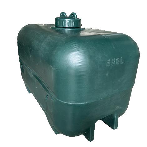 Cuve en polyéthylène verte 450 litres - Traitée UV - Couvercle hermétique et vanne à quart de tour_0