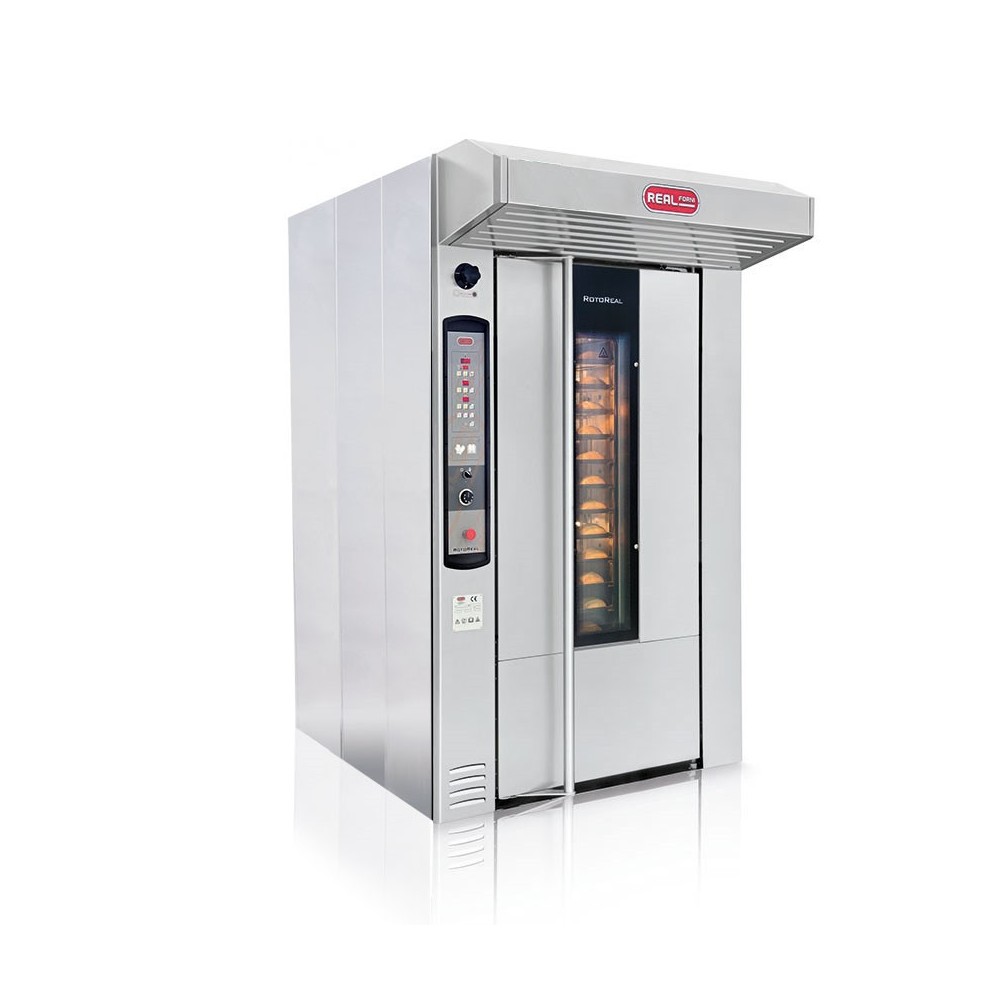 Four rotatif à Gaz ou Fioul à chariot pour boulangerie REAL FORNI - 800x1000 - SP SUPER - Construction inox et cuisson pain/pâtisserie_0