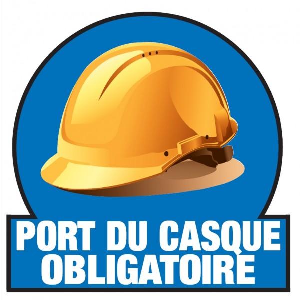 Marquage au sol ultra adhésif port casque obligatoire