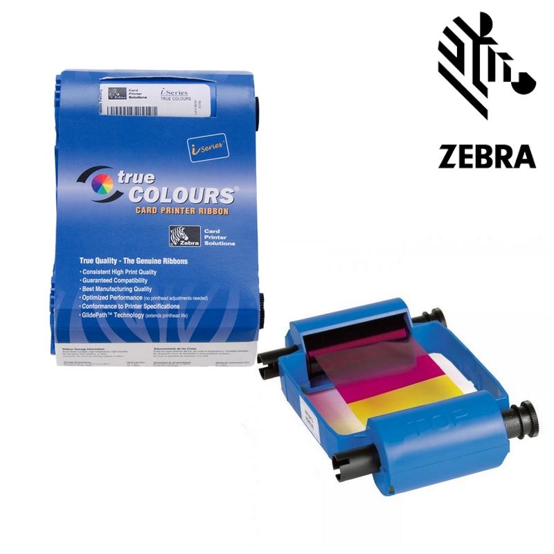 Ruban couleur YMCKOK Zebra 800017-248 - 165 cartes - Compatible Zebra P120i_0