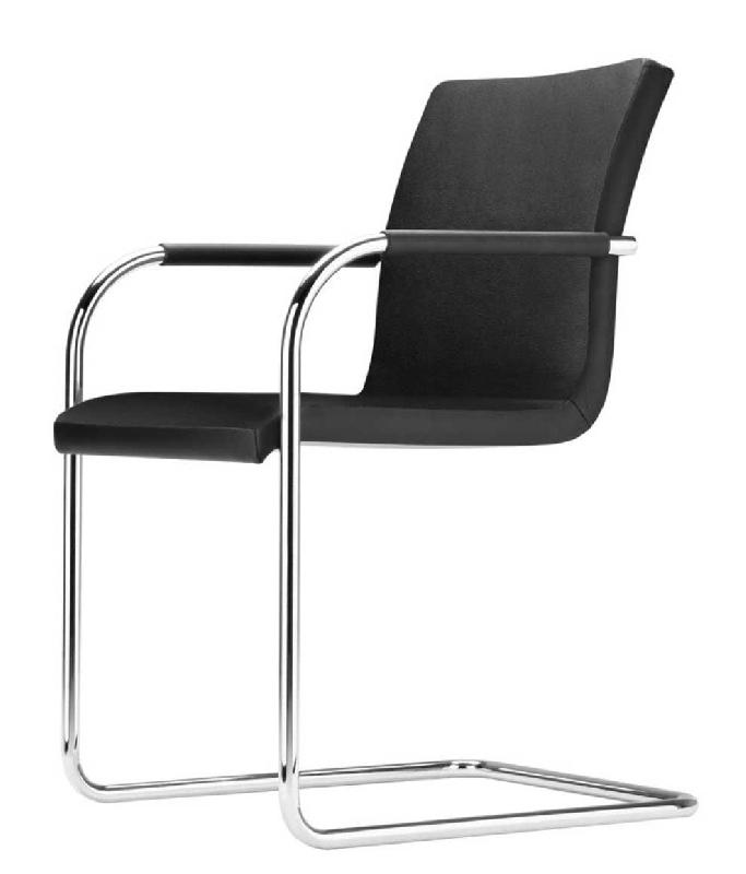 S 55 PVF / CHAISE DE RÉUNION THONET CUIR NOIR_0