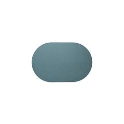 Stil Casa, set de 12 chemins de table unicolores, polyuréthane cousu, 58xh. 38 cm, finition dollar couleur bleu ciel. - RUN5838-SKD_0