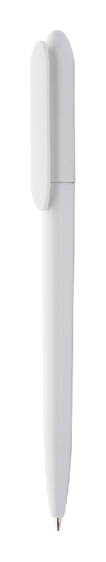 Stylo bille en plastique - encre bleue - couleur blanche - 7g_0
