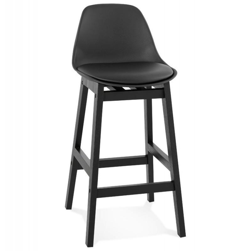 Tabouret de bar design Diego 86 cm noir - Paris Prix - Acier, Polypropylène et Polyuréthane_0