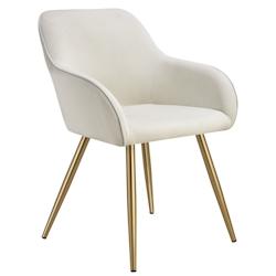 TecTake GmbH Chaise élégante aspect corde avec forme ergonomique crème/doré -405405 - beige 405405_0