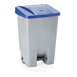 Poubelle à pédale 80l bleue - 41 x 50 x 74 cm - WAS Germany - bleu plastique 1144 801_0
