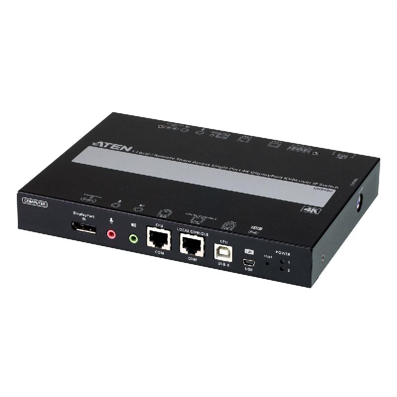 ATEN CN9950 1 Commutateur KVM DisplayPort 4K à un port sur IP accès de partage local/distant_0