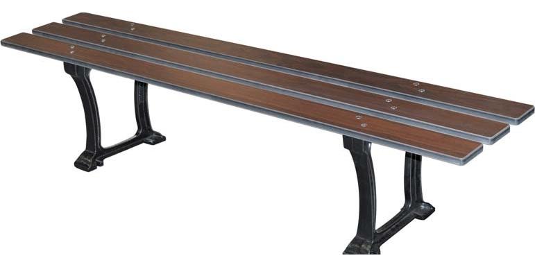 BANQUETTE EN COMPACT ET FONTE - 1M80 