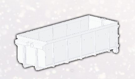 Benne à déchets grands volumes ouverte 20m3 - Plancher 4mm - Dimensions 6,46m x 2,46m x 1,766m - Poids total 2,08T_0