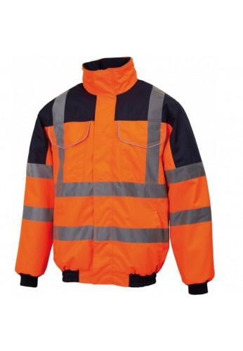 Blouson haute visibilité EN 471 - doublé polaire, transformable en gilet, capuche tempête_0